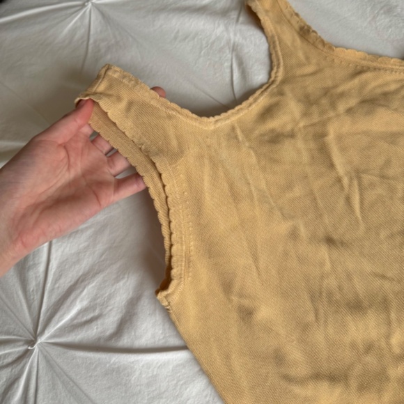 y2k floral yellow knit sleeveless tank - Picture 4 of 6